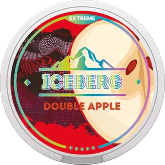 iceberg double apple snus nicotine pouches the pod block