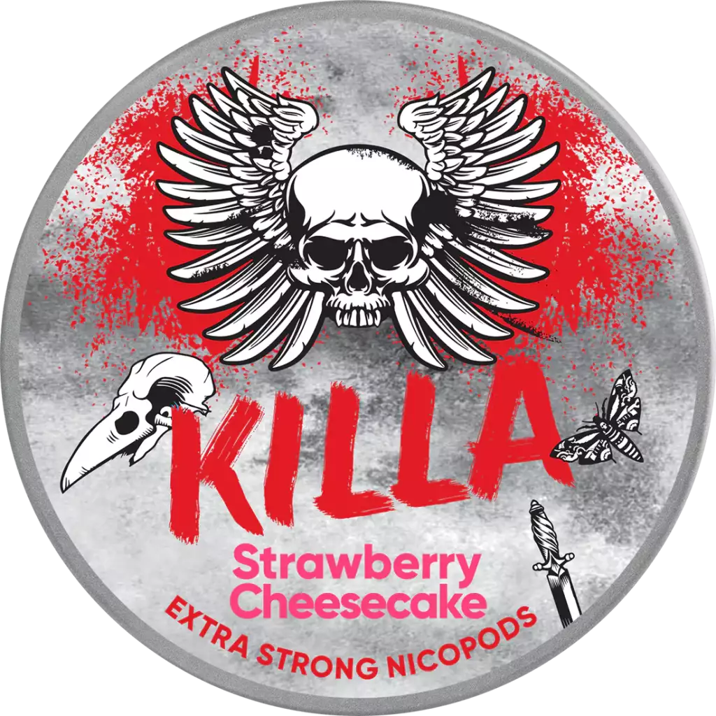 killa strawberry cheesecake snus nicotine pouches the pod block