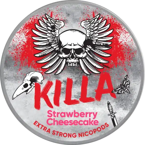 killa strawberry cheesecake snus nicotine pouches the pod block