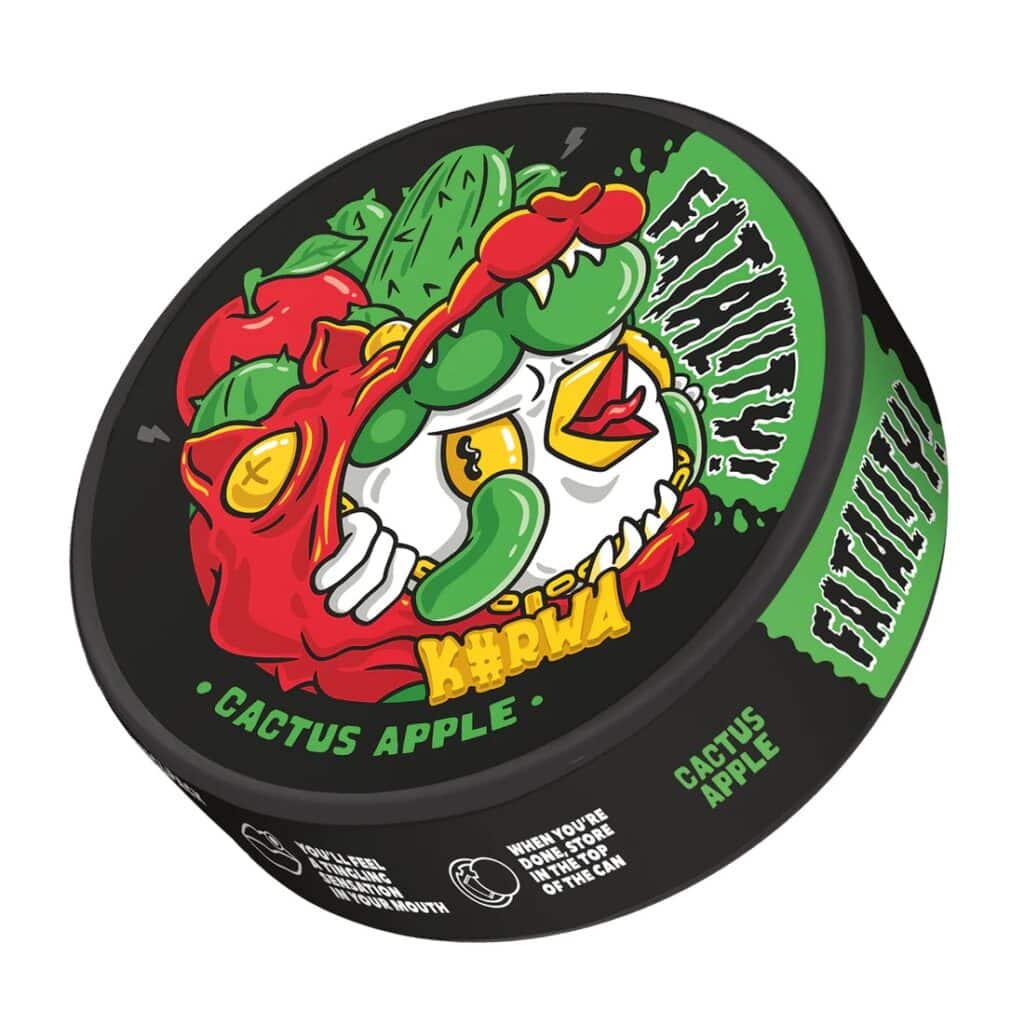 kurwa fatality cactus apple snus nicotine pouches the pod block new