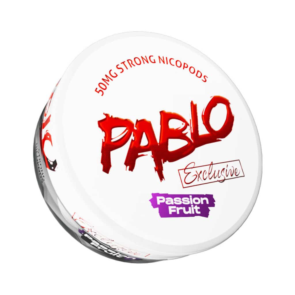 pablo passion fruit snus nicotine pouches the pod block