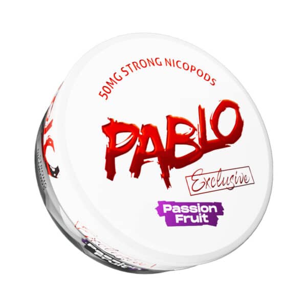 pablo passion fruit snus nicotine pouches the pod block