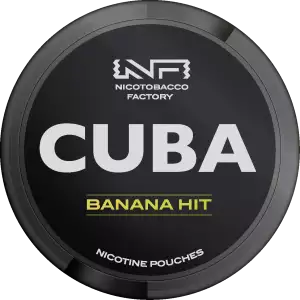 cuba black line banana hit snus nicotine pouches the pod block new