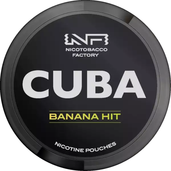 cuba black line banana hit snus nicotine pouches the pod block new