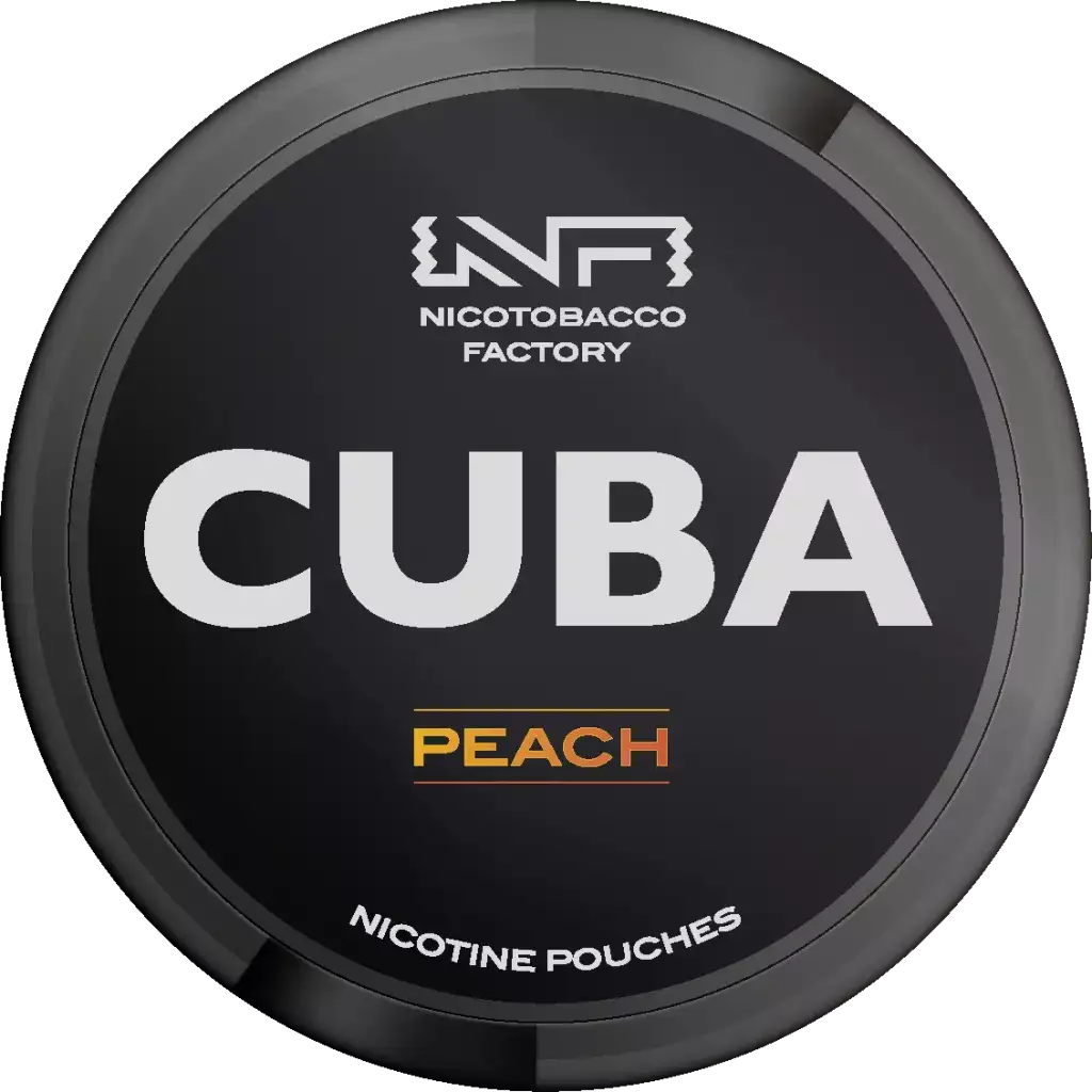 cuba black line peach snus nicotine pouches the pod block new