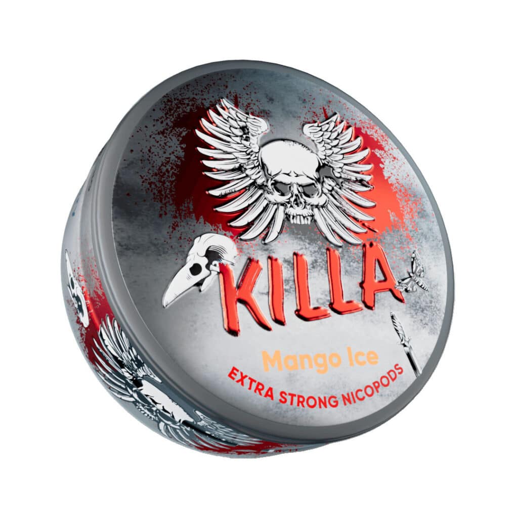 killa mango ice snus nicotine pouches the pod block